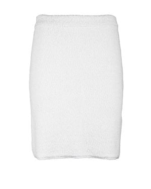 Antonino Valenti High Waist Wool Skirt - White