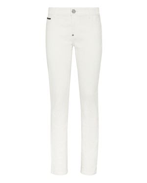 Philipp Plein Denim Jeggins - White