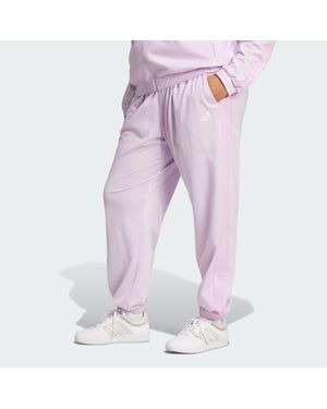 adidas Tricot 3-Stripes Track Pants (Plus Size) - Purple