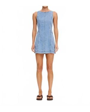 Kivari Laguna Denim Mini Dress - Blue