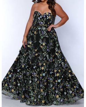 Sydney's Closet Watch Me Bloom Gown - Black