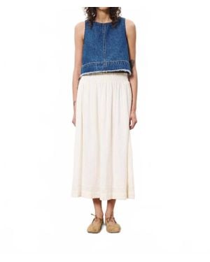 FRNCH Akane Midi Skirt - Blue