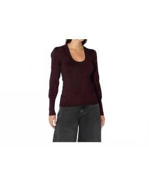 Berenice Pull Maille Laurex Bouffantes Top - Black