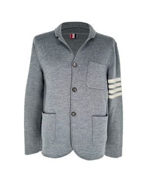 Thom Browne 4-Bar Stripe Blazer - Gray