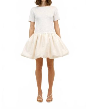 Jonathan Simkhai Kenz Knit Ruffle Mini Dress - Natural