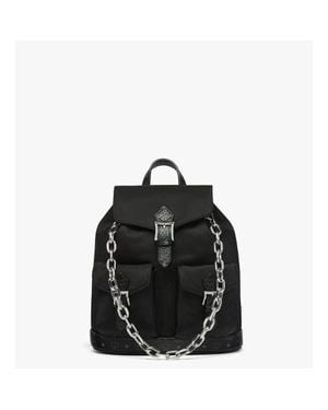 MCM Mini Aren Drawstring Backpack - Black