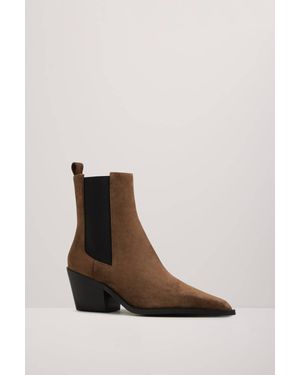 A.Emery Leo Block Heel Boot - Brown