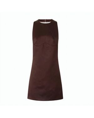 Elisabetta Franchi Halter Neck Mini Dress - Brown