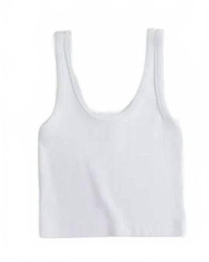 Asher Raya Crop Tank Top - White