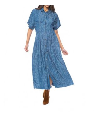 Mahila Gretel Denim Midi Dress - Blue