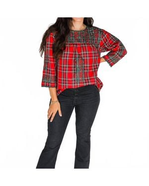 Layerz Clothing Holly Long Sleeve Top - Red