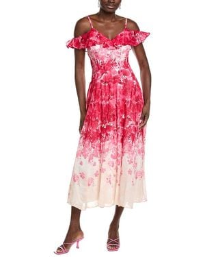 Maison Tara Crinkle Voile Sleeveless Midi Dress - Pink