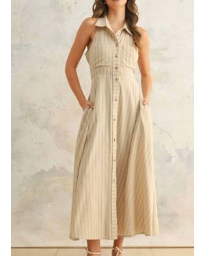 Miou Muse Savannah Midi Dress - Natural