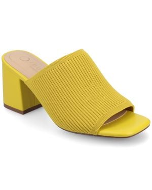 Journee Collection Apos;S Lorenna Medium And Wide Width Dress Sandals - Yellow
