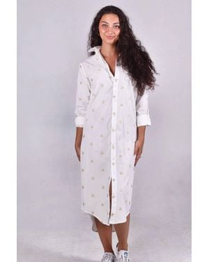 Emily Phillips Cotton Girlfriend Midi Dress - Purple