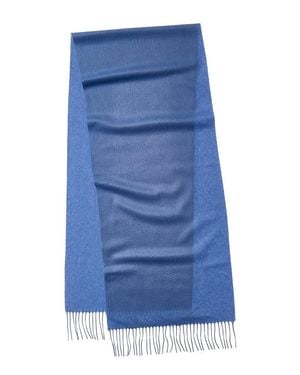 N.Peal Cashmere N. Peal Large Woven Cashmere Scarf - Blue