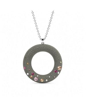 Gold & Honey Confetti Donut Necklace - Metallic
