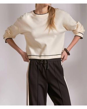 Elan Long Sleeves Crewneck Sweater - Natural