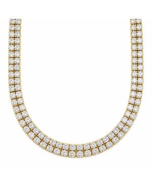 Ellie Vail Rosie Double Tennis Choker Necklace - Metallic