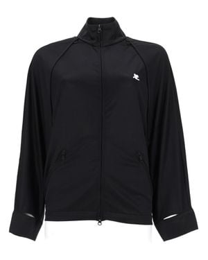 Courreges Cut-Out Details Track Jacket - Black