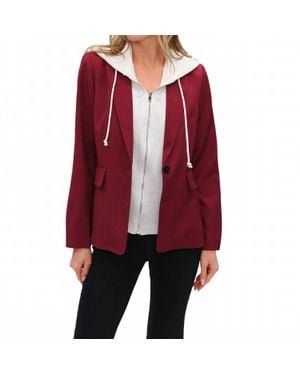 Six Fifty Blazer With Detachable Hoodie - Red