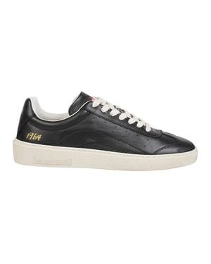 DSquared² Riders Lace-Up Calf Leather Sneakers - Black