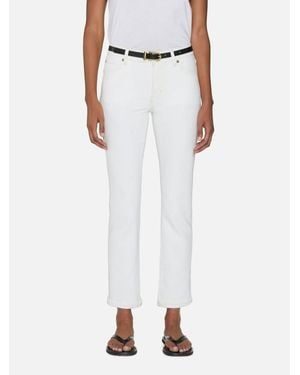 FRAME Borrowed Boyfriend Mid Rise Jeans - White