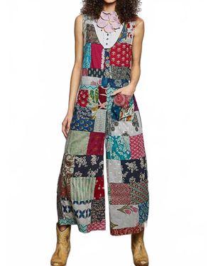 Pol One Of A Kind V-Neck Printed Jumpsuit - White