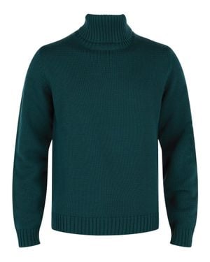 Slowear Zanone Slim-Fit Turtleneck Sweater - Green