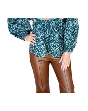 Oliphant Mandarin Balloon Top - Blue