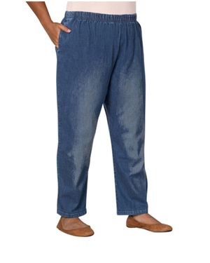 On The Plus Side Plus Size Premium Wide Leg Denim Jeans - Blue
