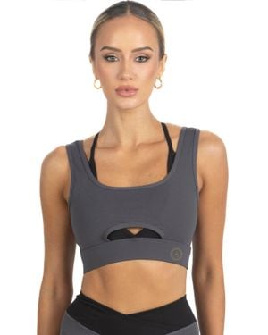 Akalia Cleo Color Block Activewear Sportsbra - Gray