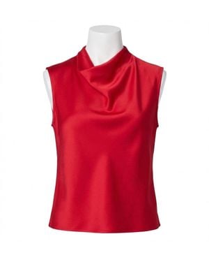 Spanx Sleeveless Cowl Neck Top - Red