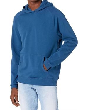 PAIGE Royce Long Sleeve Hooded Pullover Sweatshirt - Blue