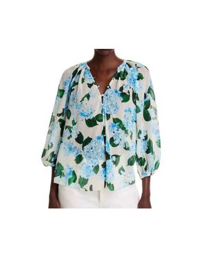 L'Agence Teagan Dolman Sleeve Blouse - Green