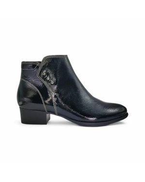 Revere Tiko Leather Ankle Boots - Blue