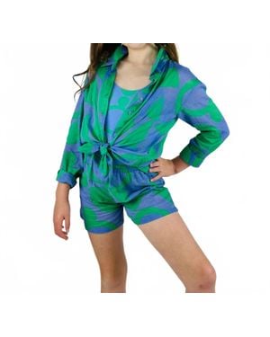 Compañía Fantástica Girl's Summer Vibes Swim Cover Shirt - Green