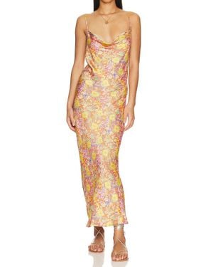 Spell Collective Last Drinks Bias Strappy Maxi Dress - Metallic