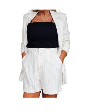 Bishop + Young Ticket To Paradise Sorrento Stripe Short - Black