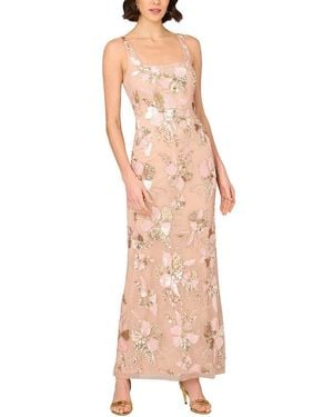Aidan Mattox Embellished Maxi Dress - Pink