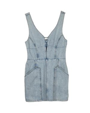 IRO Light Denim Zip Pinafore Dress - Blue