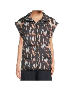 Fp Movement In A Bubble Printed Puffer Vest - Black