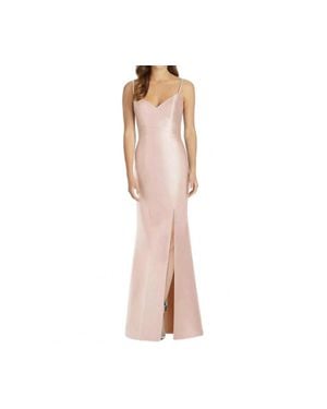 Alfred Sung Satin Trumpet Sweetheart Neck Dress - Pink