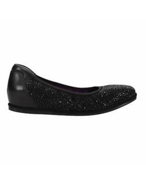 Vaneli Gisel Sparkle Suede Flat - Black