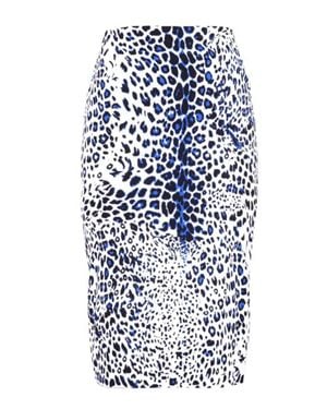 Samantha Sung Pierre Leopard Chloe Skirt - Blue