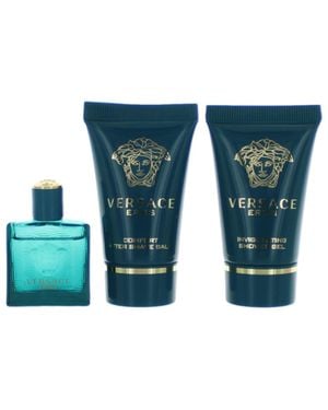Versace Eros By 3 Piece Mini Gift Set For - Blue