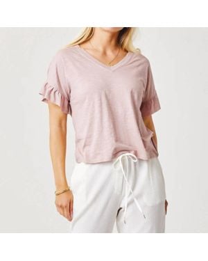 Carve Designs Hazel V-Neck Top - Red