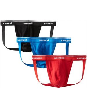 Papi Cotton Jockstrap Briefs - Multicolor