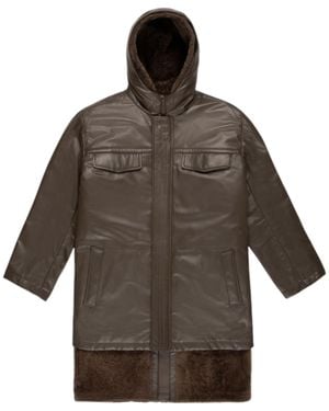 Bally 6302043 Militi Leather Coat - Brown