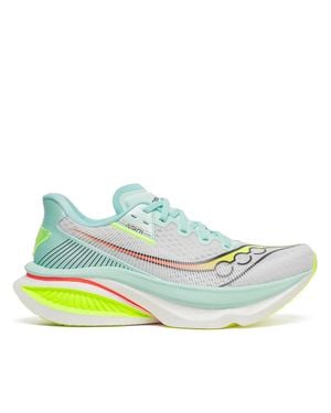 Saucony Breathable Mesh Running Shoe With Cushioned Sole - Green